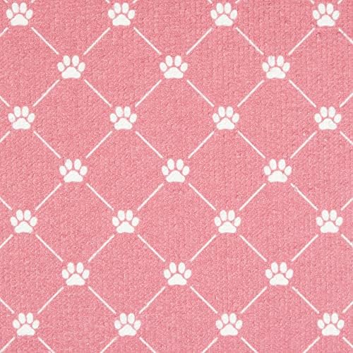 Bone Dry Machine Washable, Ultra Absorbent Pet Mat, 12x18, Rose Trellis Print