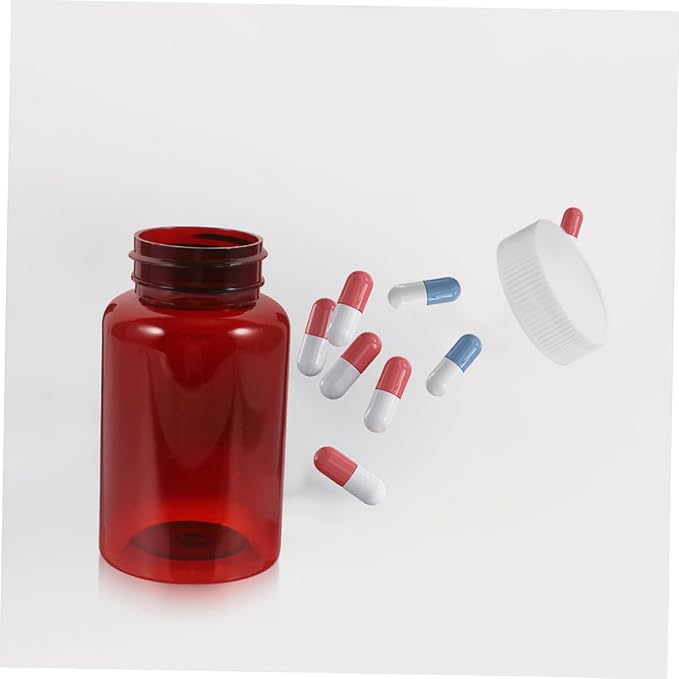 Ipetboom 16Pcs Empty Pill Bottles Securely Seal Your Medications Durable Pet Containers for Travel and Home Storage UV Protection for Quality Assurance