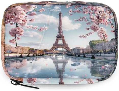 Travel Pill Organizer Paris Eiffel Cherry Blossom Small Pill Case