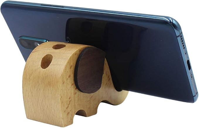 Cute Elephant Cell Phone Holder Stand Animal Smartphone Desk Holder for Mobile Phones Animal Phone Stand Desk Ornament
