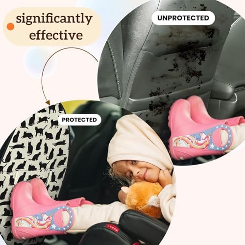 Car Seats Back Protector 2 PCS - Black Cat | with 3 Storage Pockets, Shield Seats From Dirt, Mud Scratches, Fits Cars SUVs Trucks and Jeeps