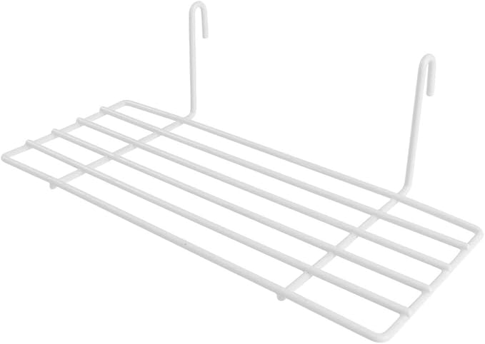 Ipetboom 1pc Iron Wall Shelf Sturdy Iron Frame Hanging Display for Pet Parrots Birds Easy to Install Unique Design for Climbing Perching White Decor for Animal Habitats