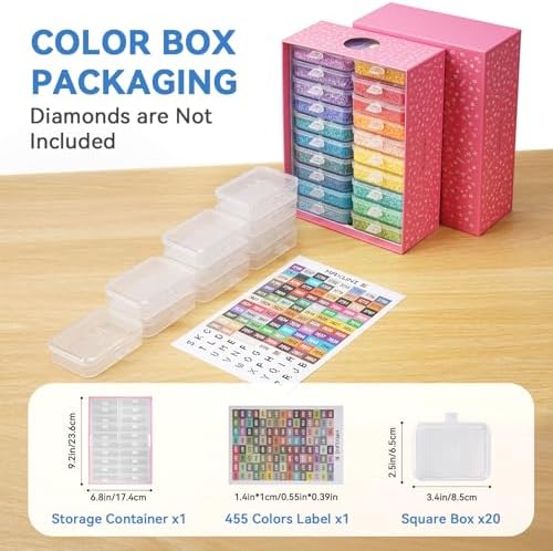 20PCS Diamond Painting Storage Containers Trays with Lids