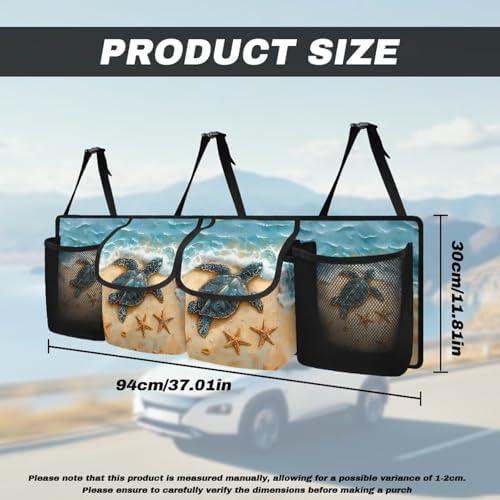 Turtle Car Trunk Organizer Hanging Detachable Car Backseat Storage Bag Foldable Multipurpose Storage Bag for Automotive Trunk Storage and Decoration