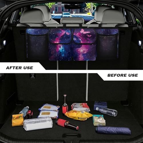 Cat and Butterfly Hanging Car Trunk Organizer Car Back Seat Storage Bag Auto Cargo Bag Collapsible Auto Interior Accessories for Sedans SUV Jeep Trucks MPV Van