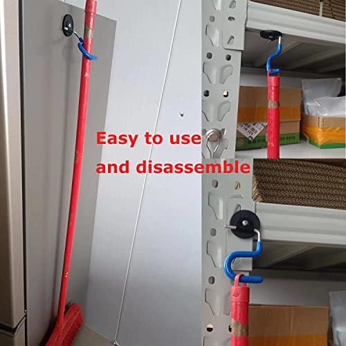 XXHong 2PCS Broom Holder Magnetic Broom Hooks Do Not Require Drilling Warehouse Kitchen Refrigerator Metal Surface Suitable Broom Holder Wall Mount