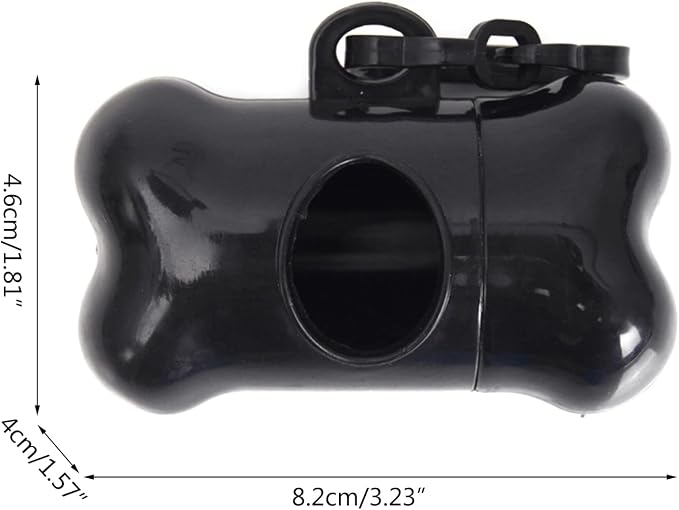 Bone Shape Pet Pick Up Poop Bag Dispenser Portable Dog Poop Waste Bag Holder Outdoor Garbage Bags Organizers