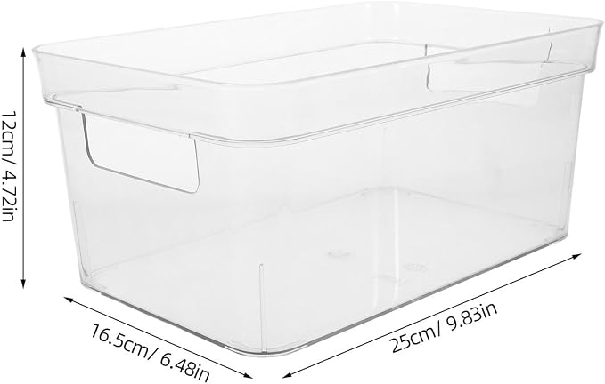 Healifty Pet Storage Box Organizer with Large Capacity and Portable Handle for Home and Office Use, Multi-purpose Plastic Stationery and Toiletry Storage Container