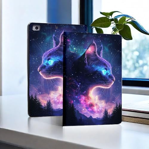 for Microsoft Surface Pro 8-13" 2021 Tablet Case,Auto Wake/Sleep,Adjustable Stand Protective Cover - Galaxy Cat
