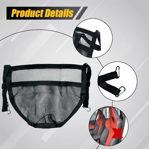 Car Mesh Organizer, Between Seat Car Organizer, Barrier of Backseat Pet Kids, Universal Car Interior Accessories Net Pocket Vehicle Mesh Organizer Suitable for Most Cars, SUVs (Black)