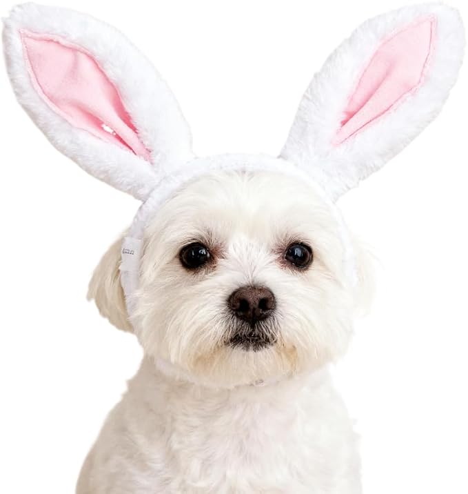 Dog Rabbit Bunny Ear Headband Headwear,Halloween Easter Cat Bunny Costume Outfits for Pet Hair Accessories (Small)