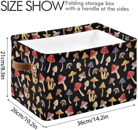 Didi & Hosa Storage Basket Cube Collapsible Toys Shelf Baskets Bin with Handle Laundry Organizer Storage Box for Home School & Office (Basket-12)