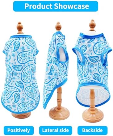 PET SHOW 4 Pack Summer Dog Shirts for Large Dogs Boy UPF 50+ UV Sun Protection Cooling Clothes Tank Top Shark Dog T-Shirts Pet Holiday Party Sleeveless Vest Blue(XXX-Large)