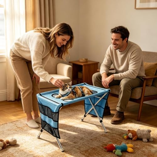 Pet Grooming Hammock Stable - Dogs with Stand 8-Hole Breathable Mesh Shower | Pet Accessories, Pet Grooming Hammock Stable, Dogs with Stand 8-Hole Breathable Mesh Shower , Safe and Reliable, for B