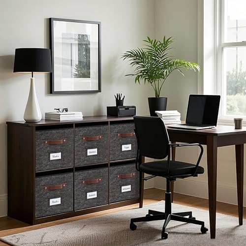 DECOMOMO Storage Bins, Cube Storage Bin with Labels