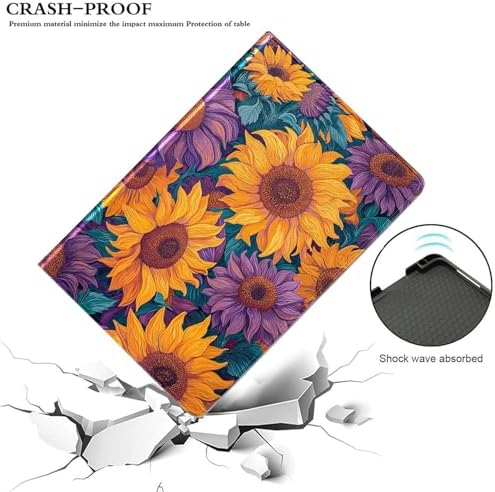 for Samsung Galaxy Tab S8 2022/Tab S7 2020 11" Tablet Case(Model SM-X700/X706/T870/T875/T878),Premium Leather Folio Stand Auto Wake/Sleep,Multiple Viewing Stand,Blooming Sunflower
