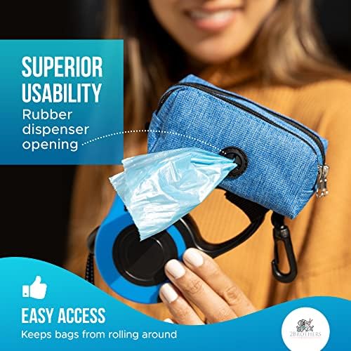 Premium Dog Poop Bag Holder for Leash - Convenient Dog Poop Bag Dispenser with Durable Design - Stylish Accessory for Easy Cleanup - Ideal for Dogs, Puppies, and Outdoor Walks - Red