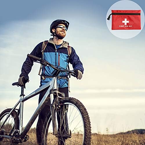 Mini First Aid Kit Empty, Travel Empty First Aid Kit Pouch Bag for Emergency at Home, Office, Car, Outdoors, Boat, Camping, Hiking(Bag Only)
