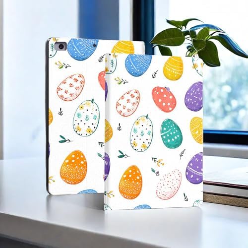 for Microsoft Surface Pro 11/10/9-13" 2024/2022 Tablet Case,Auto Wake/Sleep,Adjustable Stand Protective Cover - Easter Egg Pattern