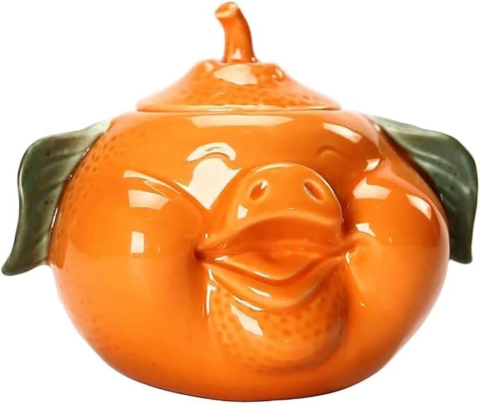 Creative Piggy Mini Food Jar Portable Ceramic Small Tea Pet Decoration Sealed Storage Tank Tea Caddy
