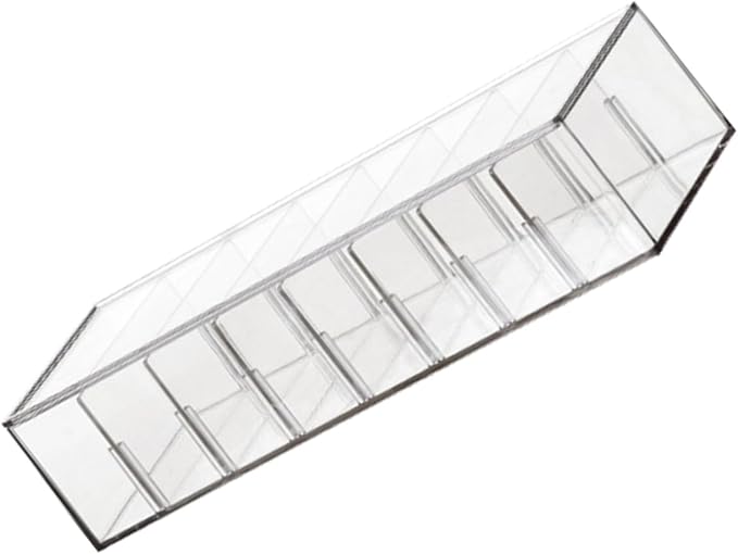 Mikikit 1pc Power Line Storage Case Multi Grid Organizer with Lid Practical Wire Storage for Home Office Durable Pet Material for Cable Management