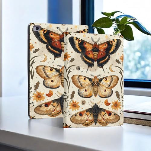 for Microsoft Surface Pro 11/10/9-13" 2024/2022 Tablet Case,Auto Wake/Sleep,Adjustable Stand Protective Cover - Moth Flower Pattern