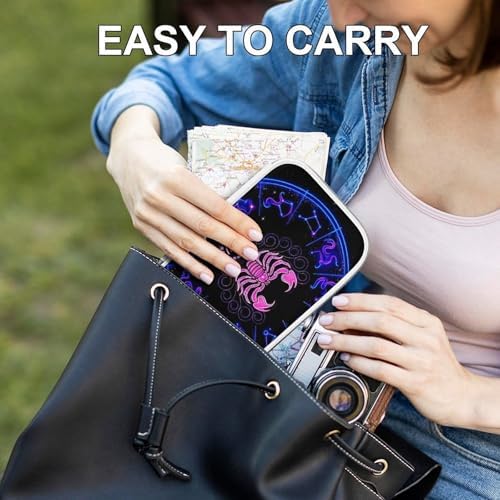 Women's Simple Thin Pencil Case Waterproof And Portable Perfect Organizer Box Scorpion Neon Zodiac Astrology Scorpio