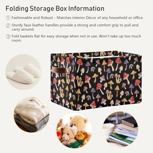 Didi & Hosa Storage Basket Cube Collapsible Toys Shelf Baskets Bin with Handle Laundry Organizer Storage Box for Home School & Office (Basket-12)