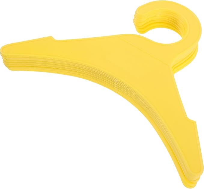 YARNOW 10pcs Yellow Plastic Pet Clothing Hanger Rack for Indoor Outdoor Use | Large Size, Not Easy to Deform, Portable Anti-skid Design, Practical Storage for Pet Apparel