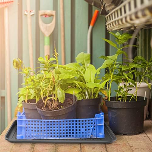 Stalwart Indoor Outdoor Boot Tray, Dark Gray, 23.75x15.75, 2-Pack | Medium All Weather Water Resistant Plastic Utility Shoe Mat for Indoor and Outdoor Use in All Seasons