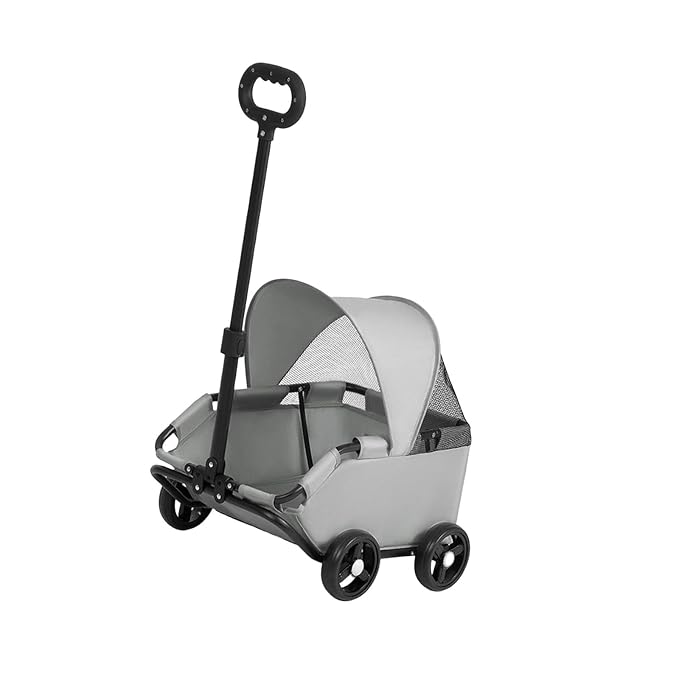 Portable Pet Carrier Frame for Small Pets Oxford Fabric Easy Storage Multi Use Small Strollers Portable Cats Compact Travel Cart Oxford Fabric Metal Frame Carrier
