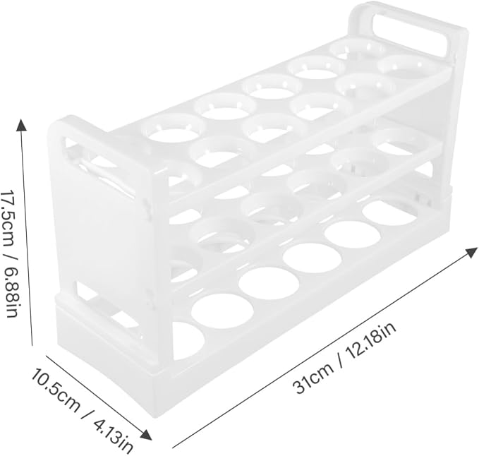 jojofuny 36pieces Egg Storage Box Fridge Egg Rack Layers Holder for Refrigerator Kitchen Organizer Stand