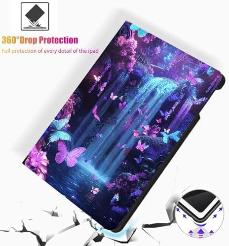 for Microsoft Surface Pro 8-13" 2021 Tablet Case,Auto Wake/Sleep,Adjustable Stand Protective Cover - Dream Butterfly Waterfall