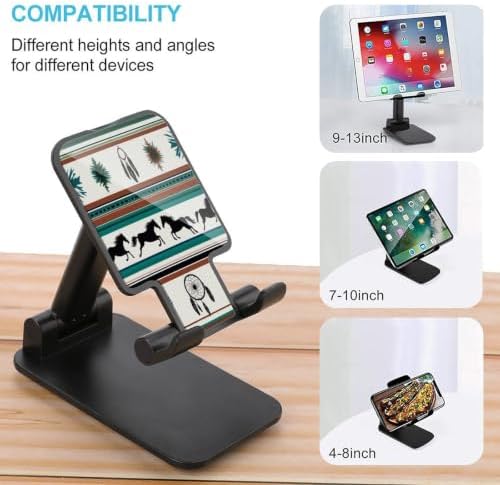 American Ethnic Horse Dreamcatcher Art Phone Holder for Home Use | Southwest Native, Travel Office, Mobile Stand, with Anti Slip Base, Convenient Charging Port, Desktop Accessories