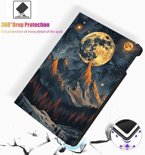 for Microsoft Surface Pro 11/10/9-13" 2024/2022 Tablet Case,Auto Wake/Sleep,Adjustable Stand Protective Cover - Starry Mountain