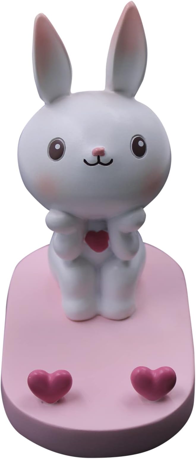 Cute Rabbit Cellphone Holder Stand Animal Smartphone Desk Stand for All Mobile Phones Bunny Phone Stand Desk Ornament