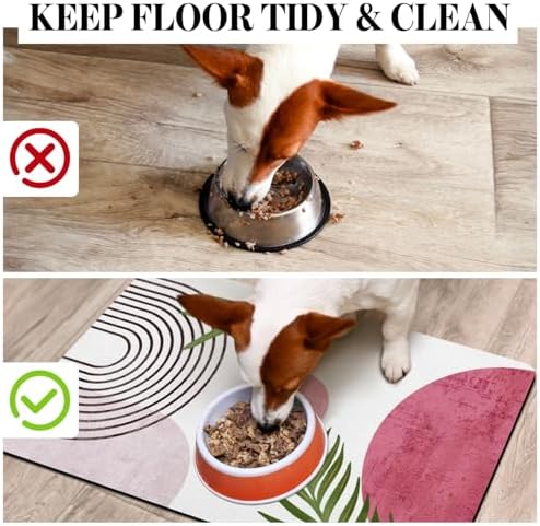 Dog Food Mats for Floors, Absorbent Dog Bowl Mat for Food and Water Dispenser, Quick Dry Cat Food Mat Pet Supplies