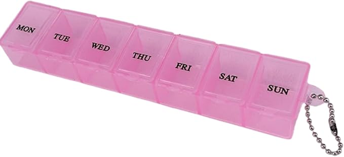 Pill Organizer 7-Day Weekly Pill Organizer | Portable Medicine, Daily Pill Cases for Pills/Vitamin/Fish Oil/Supplements