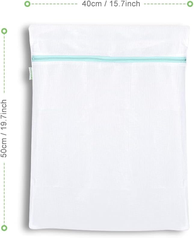 OTraki 2 PCS Mesh Laundry Bags, 16 x 20 inch Net Washing Bag with Zips Laundry Bags for Washing Machine Delicates Laundry Bag for Socks Bra Stockings Garment Underwear