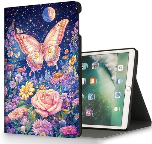 for Microsoft Surface Pro 11/10/9-13" 2024/2022 Tablet Case,Auto Wake/Sleep,Adjustable Stand Protective Cover - Butterfly Flower