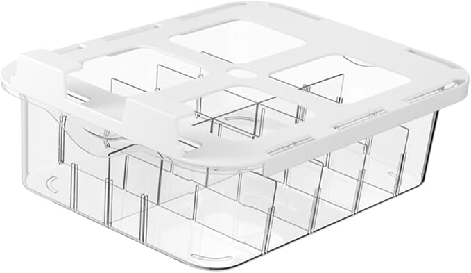 Ciieeo Transparent Compartment Pet Underwear Storage Box with Adhesive for Wardrobe Under Shelf Socks and Underwear Organizer Drawer Dust Divider for Closet and Drawer Use