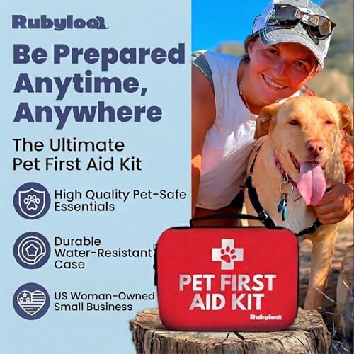 Rubyloo Pet Travel Bundle – Original Doggy Bag (Lt Pink) + Vet-Approved Pet First Aid Kit for Dogs & Cats