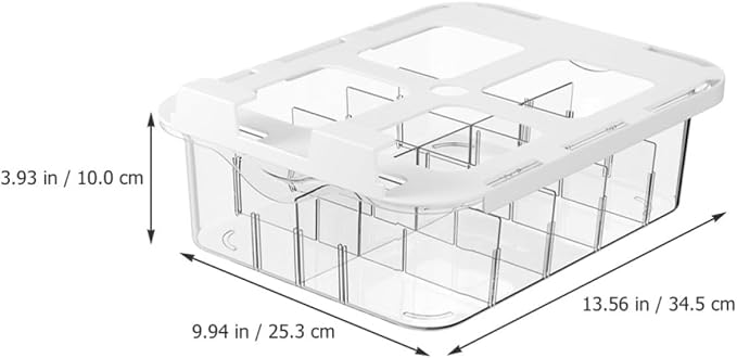 Abaodam Multi-grid Drawer Organizer for Hosiery and Bras with Lid Design, Pet Material Underwear Storage Box for Home Storage and Closet, Dust Prevention and Compartment Design,
