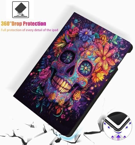 for Samsung Galaxy Tab A 8.0 2019 Model T290/T295 Tablet Case,Auto Wake/Sleep,Adjustable Stand Protective Cover - Colorful Dinosaur