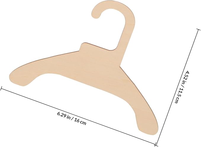10pcs Small Wooden Pet Clothes Hangers, 6.3in Solid Wood Dog and Cat Clothing Rack, Puppy Apparel Organizer for Closet Storage and Drying