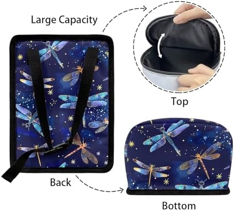 Car Trash Bin Collapsible Car Organizers and Storage for Front Seat Multipurpose Trash Bag Automotive Garbage Can Car Accessories Interior Car Organizer, Dragonfly Pattern