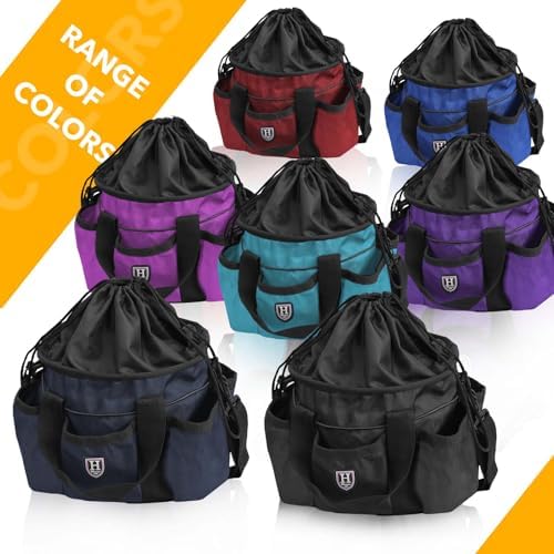 Harrison Howard Premium Horse Grooming Organizer Bag Horse Grooming Tote Bag-Teal