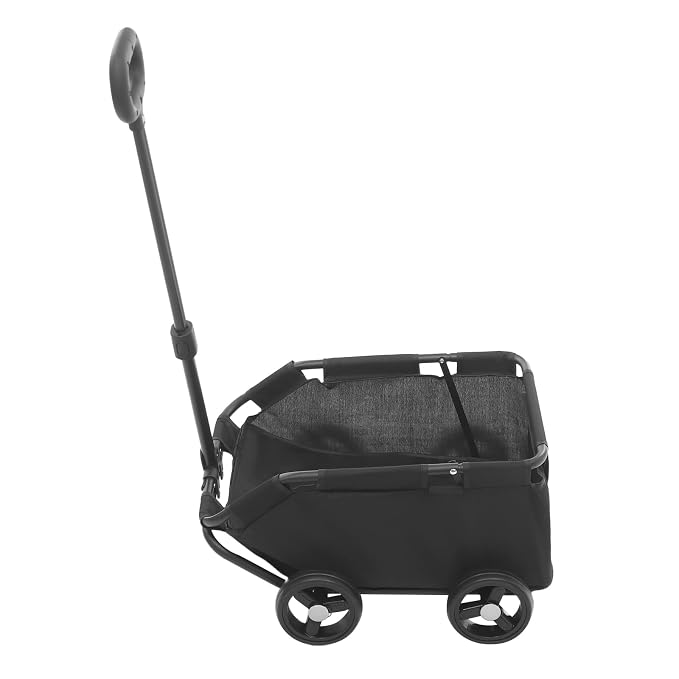 Mini Dog Stroller, Foldable Doggie Wagon for Small Pets up to 16.5lbs Portable Pet Carrier Dog Cart with 360° Rotatable Handle for Travelling Shopping Walking Playing (Black)