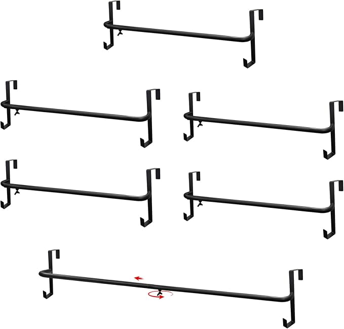6Pcs Horse Blanket Rack with Bridle Hooks for Stable Storage, Adjustable Length Tool-Free Installation | Portable Blanket Bar for Horse Pads Saddle