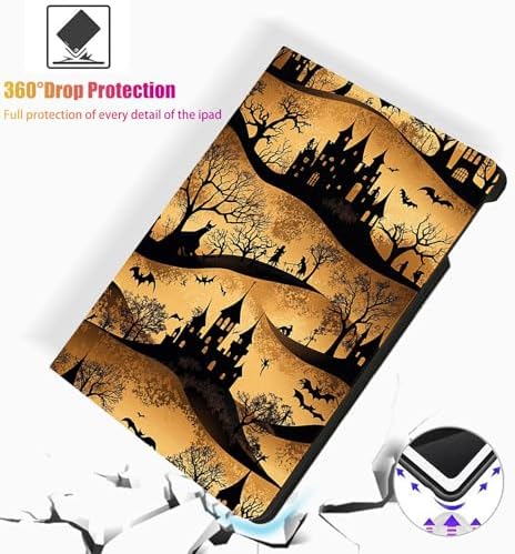for Microsoft Surface Pro 8-13" 2021 Tablet Case,Auto Wake/Sleep,Adjustable Stand Protective Cover - Halloween Castle Bat